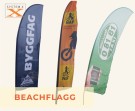 3 sett med beachflagg med egen logo thumbnail