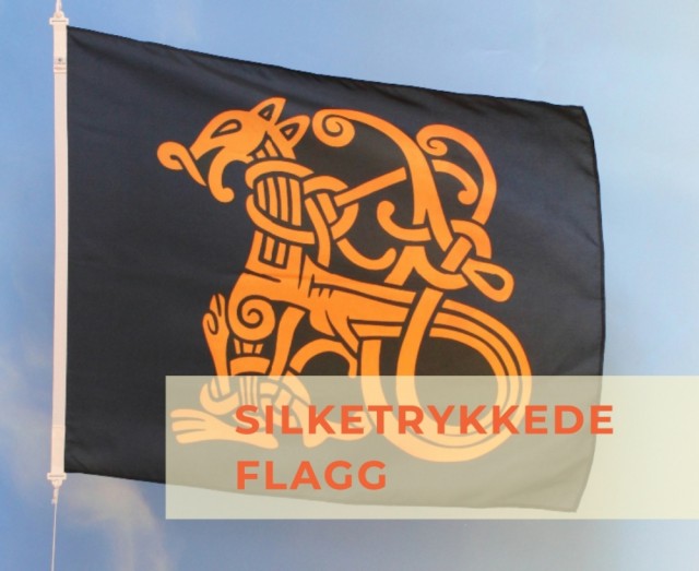 Skarpe og klare trykkfarger med silketrykkede reklameflagg fra Vestflagg.  