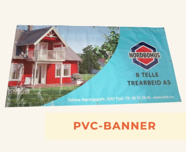 PVC-banner med eget trykk fra Vestflagg. 