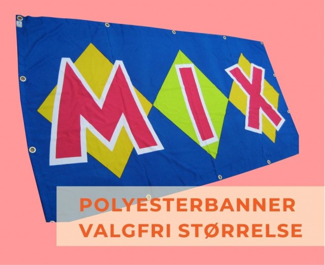 Valgfri størrelse på bannere fra Vestflagg.